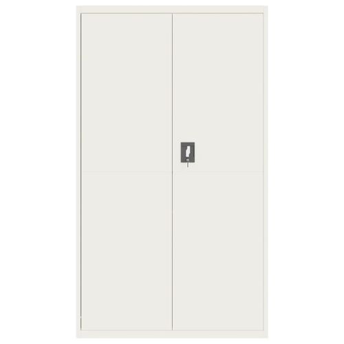 Classeur blanc 105x40x180 cm acier - Photo n°3; ?>