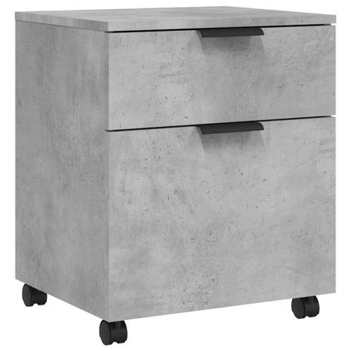 Classeur mobile avec roues Gris béton 45x38x54 cm - Photo n°2; ?>