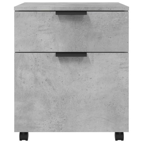 Classeur mobile avec roues Gris béton 45x38x54 cm - Photo n°3; ?>