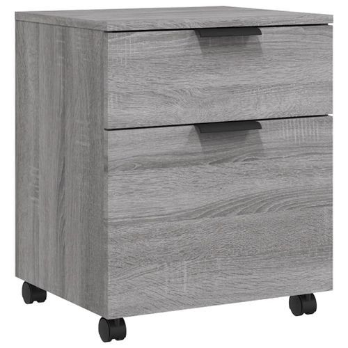 Classeur mobile avec roues Sonoma gris 45x38x54 cm Bois - Photo n°2; ?>