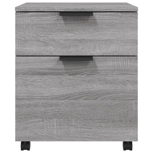 Classeur mobile avec roues Sonoma gris 45x38x54 cm Bois - Photo n°3; ?>