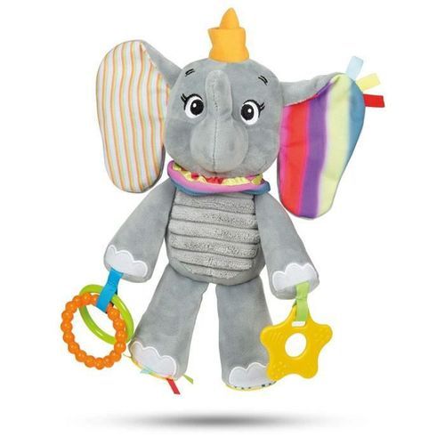CLEMENTONI Disney Baby - Peluche Premieres activités Dumbo - Jeu d'éveil - Photo n°2; ?>