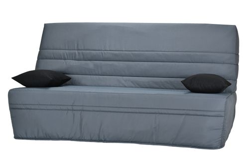 Clic Clac gris bleuté couchage 130x190 cm matelas 11 cm Vania - Photo n°3; ?>