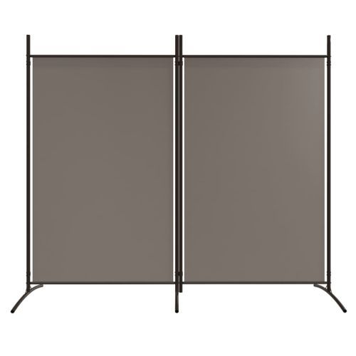 Cloison de séparation 2 panneaux Anthracite 175x180 cm Tissu - Photo n°3; ?>