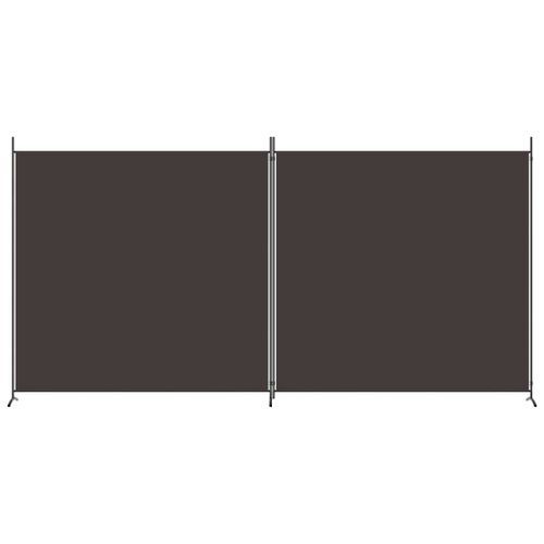 Cloison de séparation 2 panneaux Marron 348x180 cm Tissu - Photo n°3; ?>