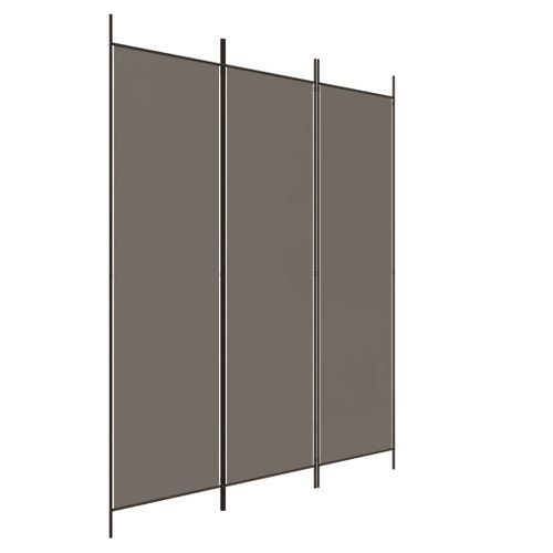 Cloison de séparation 3 panneaux Anthracite 150x200 cm Tissu - Photo n°2; ?>