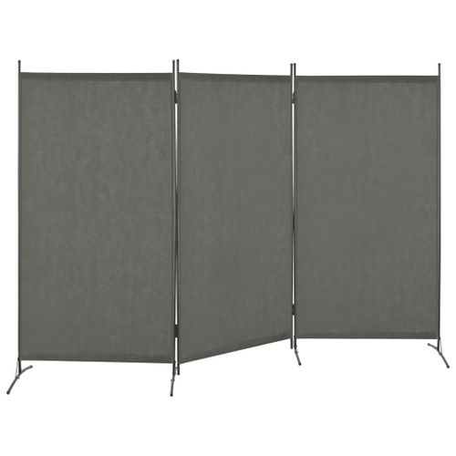 Cloison de séparation 3 panneaux Anthracite 260 x 180 cm - Photo n°2; ?>