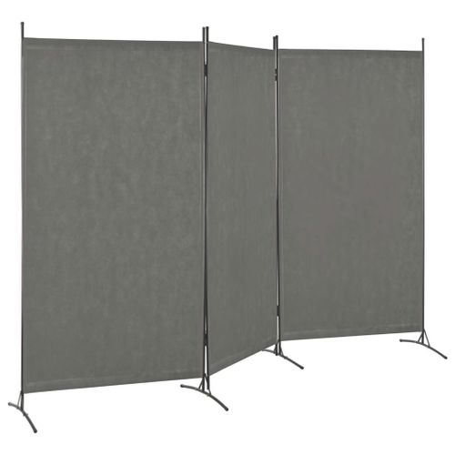 Cloison de séparation 3 panneaux Anthracite 260 x 180 cm - Photo n°3; ?>