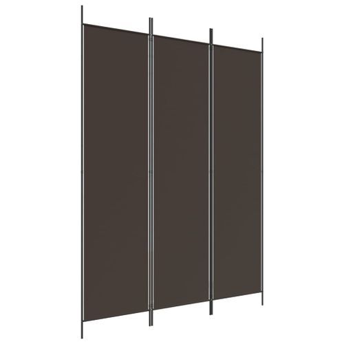 Cloison de séparation 3 panneaux Marron 150x200 cm Tissu - Photo n°2; ?>