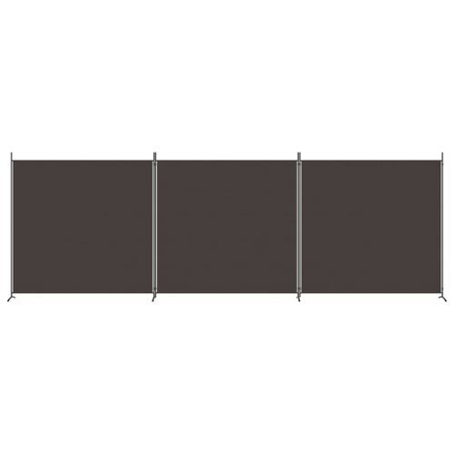 Cloison de séparation 3 panneaux Marron 525x180 cm Tissu - Photo n°3; ?>