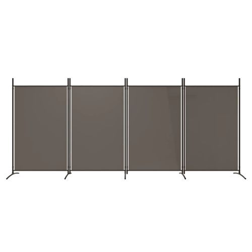 Cloison de séparation 4 panneaux Anthracite 346x180 cm Tissu - Photo n°3; ?>