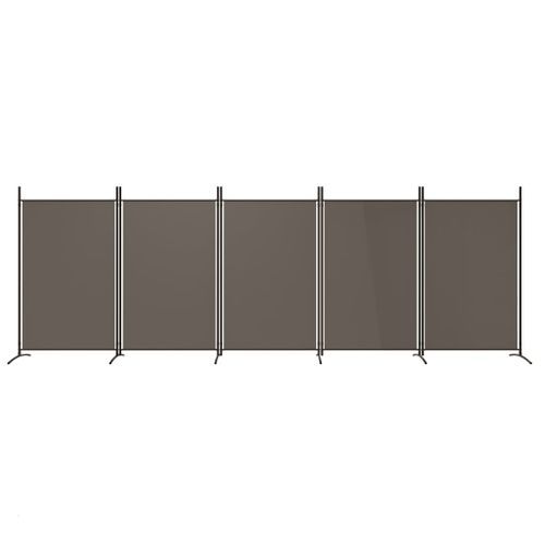 Cloison de séparation 5 panneaux Anthracite 433x180 cm Tissu - Photo n°3; ?>