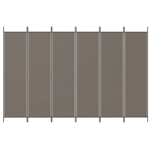 Cloison de séparation 6 panneaux Anthracite 300x200 cm Tissu - Photo n°3; ?>