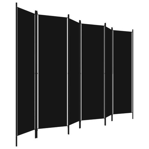 Cloison de séparation 6 panneaux Noir 300x180 cm - Photo n°3; ?>
