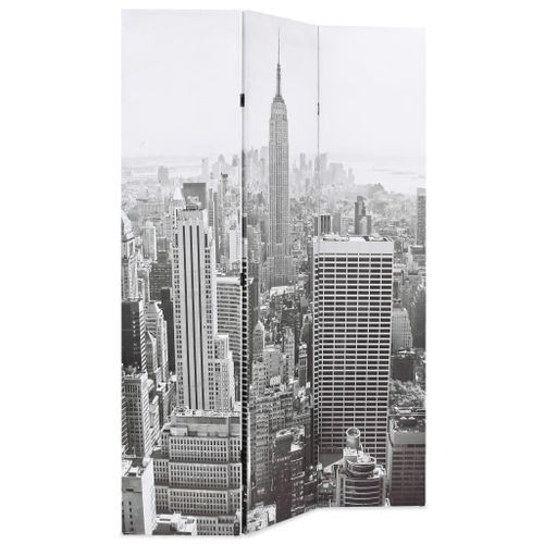 Cloison de séparation pliable 120x170 cm New York Noir et blanc - Photo n°3; ?>