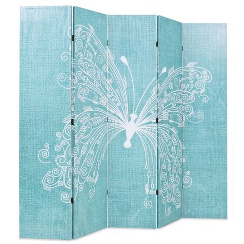 Cloison de séparation pliable 200 x 170 cm Papillon Bleu - Photo n°3; ?>