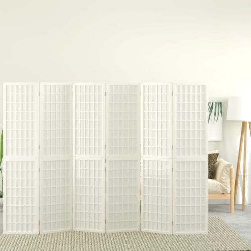 Cloison de séparation pliable 6 panneaux 240x170 cm Blanc - Photo n°2; ?>