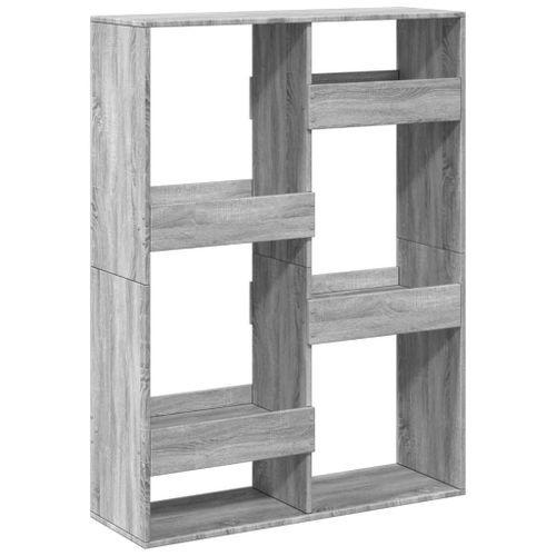 Cloison de séparation sonoma gris 100x33x135 cm bois ingénierie - Photo n°2; ?>