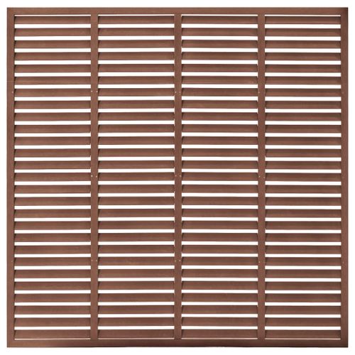 Clôture à persiennes WPC 170 x 170 cm Marron - Photo n°2; ?>