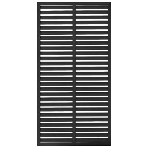 Clôture à persiennes WPC 85x170 cm Noir - Photo n°2; ?>