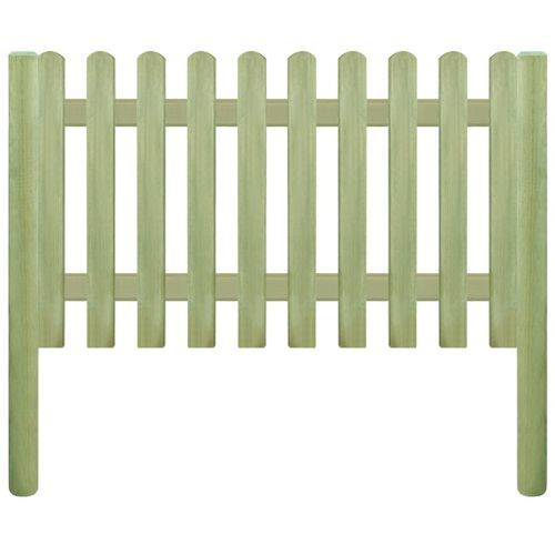 Clôture à piquets Bois de pin imprégné 5,1 m 150 cm 6/9 cm - Photo n°2; ?>