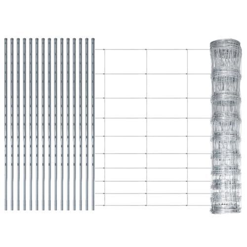 Clôture avec poteaux Fer enduit de zinc 50 m 120/10/30 - Photo n°2; ?>