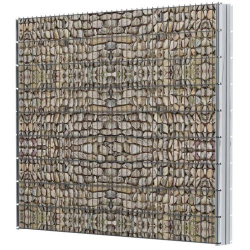 Clôture de gabion 2D Acier galvanisé 2,008x1,83m 4 m total Gris - Photo n°3; ?>