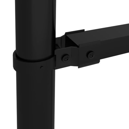 Clôture De Jardin à Dessus En Lance Acier (1,5-1,75)x1,7 M Noir 9 Clôture de jardin à dessus en lance Acier (1,5-1,75)x1,7 m Noir - Photo n°3; ?>