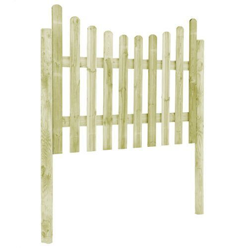 Clôture de jardin avec 4 poteaux Pin imprégné 510x120 cm - Photo n°3; ?>