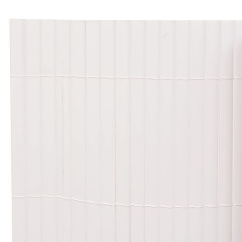 Clôture de jardin Double face 195 x 500 cm Blanc - Photo n°3; ?>