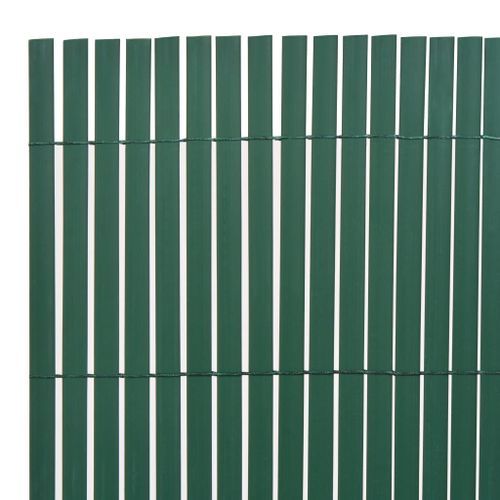 Clôture de jardin Double face PVC 195 x 300 cm Vert - Photo n°3; ?>