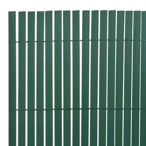 Clôture de jardin Double face PVC 90 x 500 cm Vert - Photo n°3; ?>