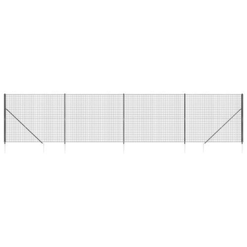 Clôture en treillis métallique et ancrage anthracite 2x10 m - Photo n°2; ?>