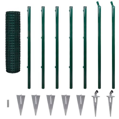 Clôture Euro Acier 10 x 1,7 m Vert 2 - Photo n°2; ?>