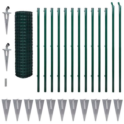 Clôture Euro Acier 25 x 1,5 m Vert - Photo n°2; ?>