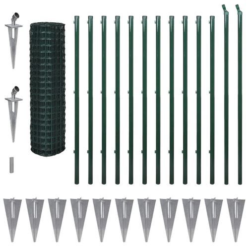 Clôture Euro Acier 25 x 1,7 m Vert - Photo n°2; ?>