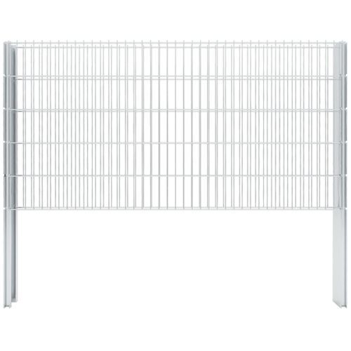 Clôture gabion 2D Acier galvanisé 2,008x1,03m 2 m total Argenté - Photo n°2; ?>