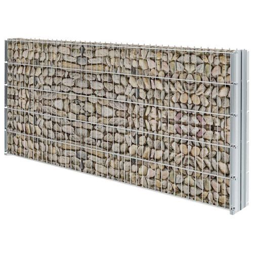 Clôture gabion 2D Acier galvanisé 2,008x1,03m 2 m total Argenté - Photo n°3; ?>