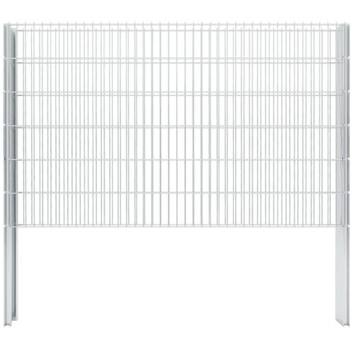 Clôture gabion 2D Acier galvanisé 2,008x1,23m 6 m total Argenté - Photo n°2; ?>