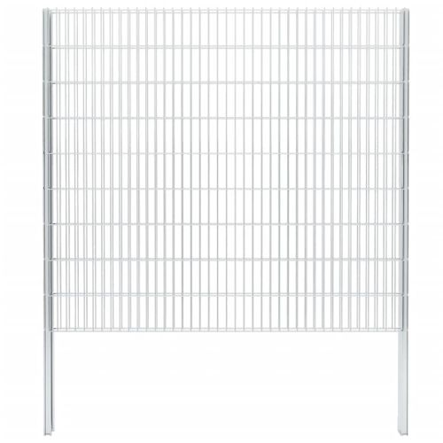 Clôture gabion 2D Acier galvanisé 2,008x1,83m 8 m total Argenté - Photo n°2; ?>