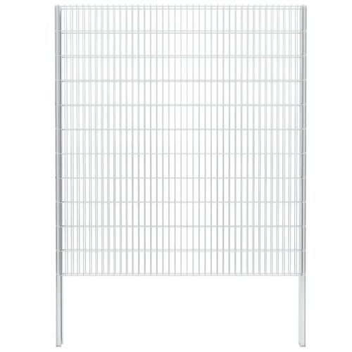 Clôture gabion 2D Acier galvanisé 2,008x2,23m 20m total Argenté - Photo n°2; ?>