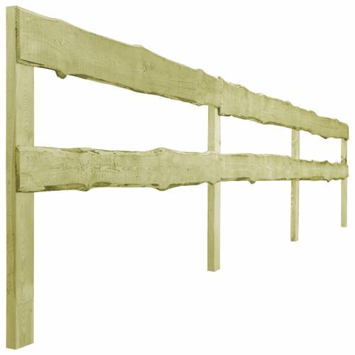 Clôtures de jardin à 2 rails 2 pcs Pin imprégné 510x60 cm - Photo n°2; ?>