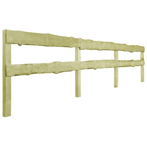 Clôtures de jardin à 2 rails 3 pcs Pin imprégné 510x90 cm - Photo n°2; ?>