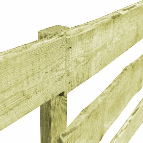 Clôtures de jardin à 3 rails 4 pcs Pin imprégné 510x120 cm - Photo n°3; ?>