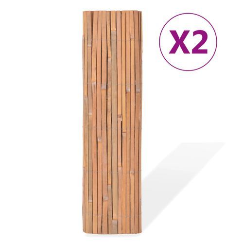 Clôtures en bambou 2 pcs 100x400 cm - Photo n°2; ?>