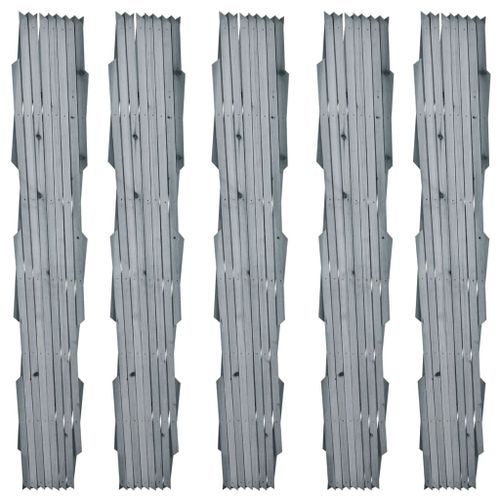 Clôtures en treillis 5 pcs Bois de sapin massif 180x90 cm Gris - Photo n°2; ?>