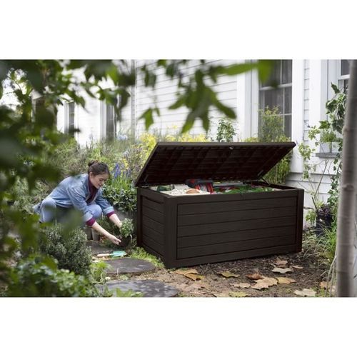 Coffre de jardin en résine NORTHWOOD Marron - 630 L - Photo n°2; ?>