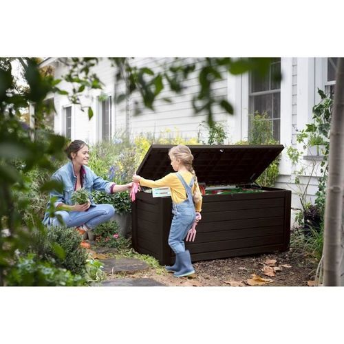 Coffre de jardin en résine NORTHWOOD Marron - 630 L - Photo n°3; ?>