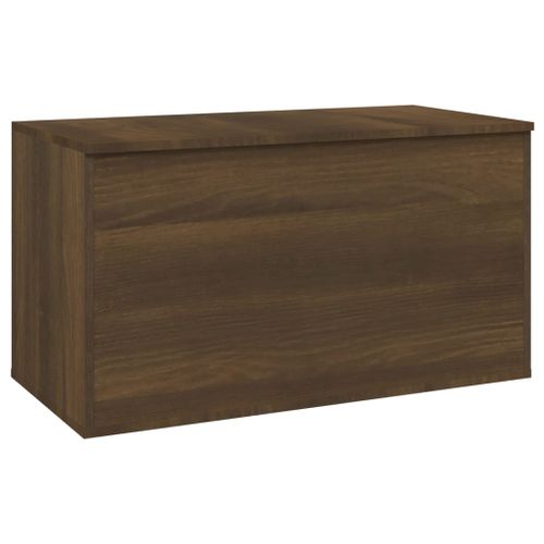 Coffre de rangement Chêne marron 84x42x46 cm Bois d'ingénierie - Photo n°2; ?>