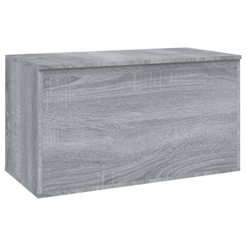 Coffre de rangement Sonoma gris 84x42x46 cm Bois d'ingénierie - Photo n°2; ?>